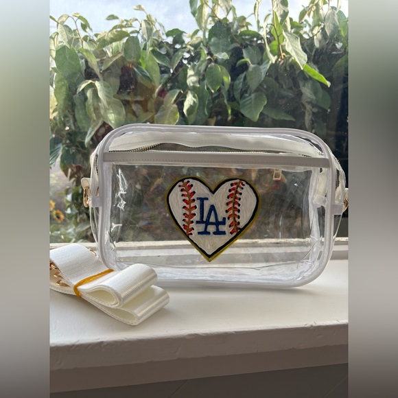 Upcycled Handbags - LA Custom Clear Stadium Bag Handpainted